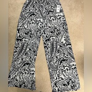 NWT Ralph Lauren Black Label Size Large Lightweight Wide Leg Paisley Pants
